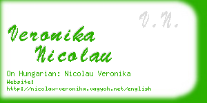 veronika nicolau business card